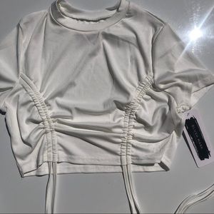 white runched shirt from blushmark!